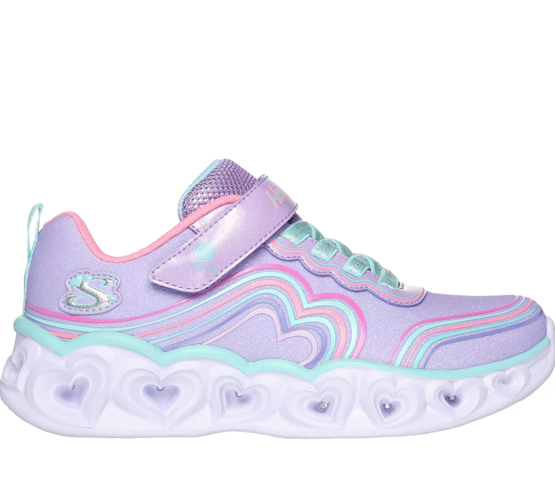 Kind SKECHERS Slip-Ons*Heart Lights - Retro Hearts