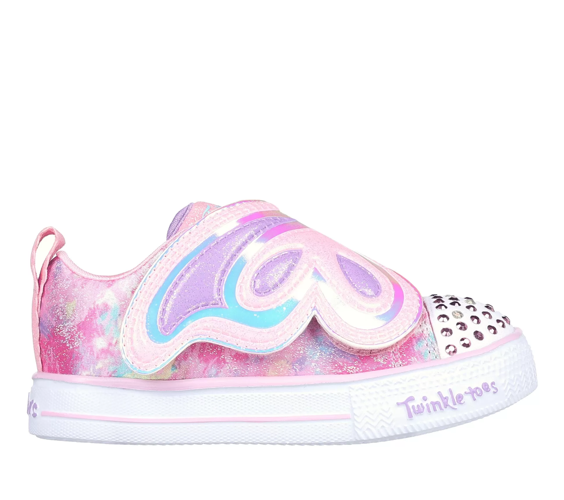 Kind SKECHERS Slip-Ons*Twinkle Toes: Shuffle Lite - Butterfly Swirl